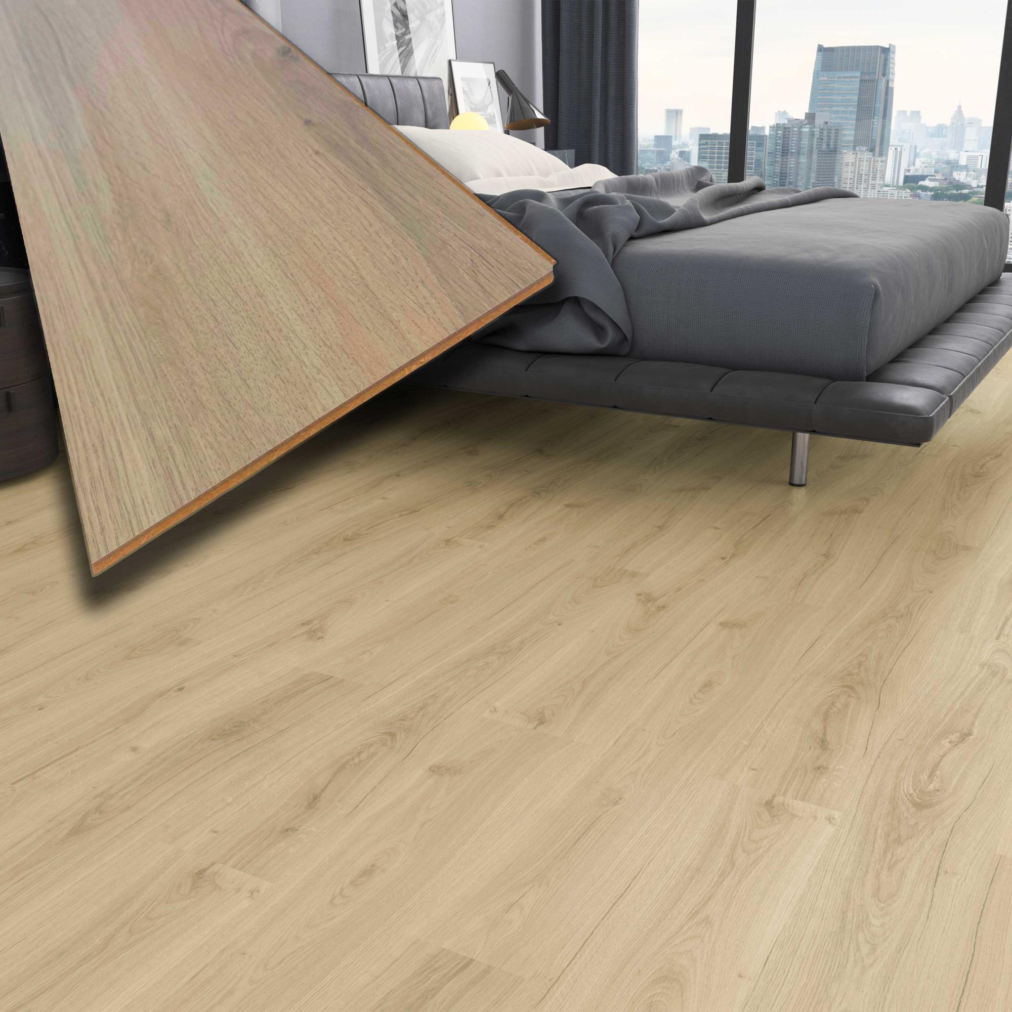 Pavimento Laminato Golden Oak 7mm Click AC3 – 197x1205 Cm, Garanzia 10 Anni, Classe A+++