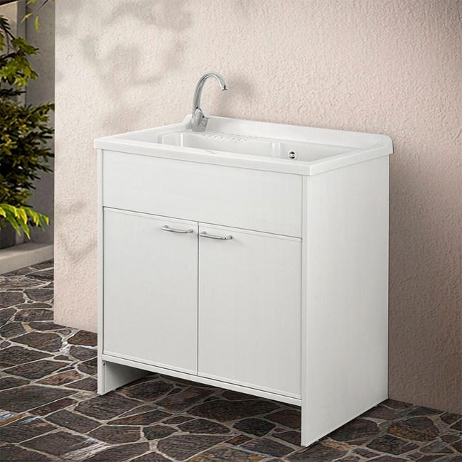 Mobile Lavatoio Esterno 80x50 Bianco Con Vasca In Resina Leroy Merlin mobile-lavatoio-esterno-80x50-bianco-con-vasca-in-resina-leroy-merlin
