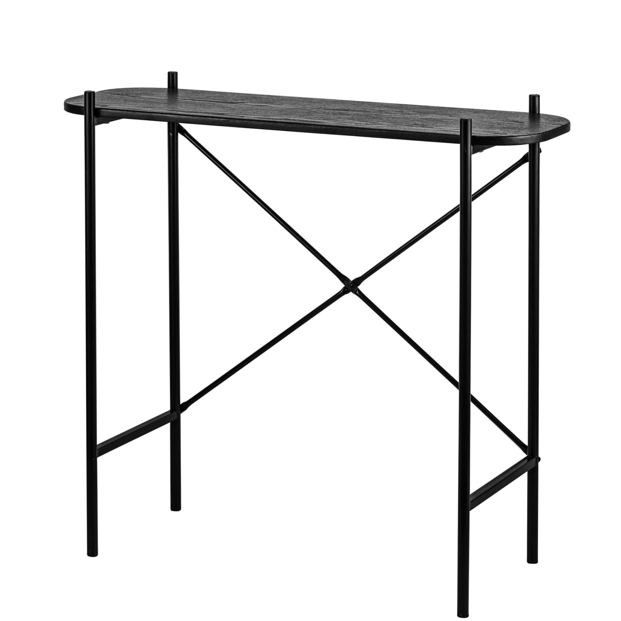 CIME – Consolle Squadrino Moderna In Acciaio Nero, Per Riporre Vestiti E Oggetti Con Stile, Design Essenziale - 2