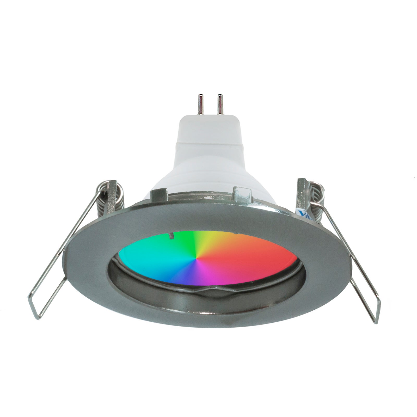 Spot LED RGB 6W multicolore 12V encastré 6cm rond RGBW effets