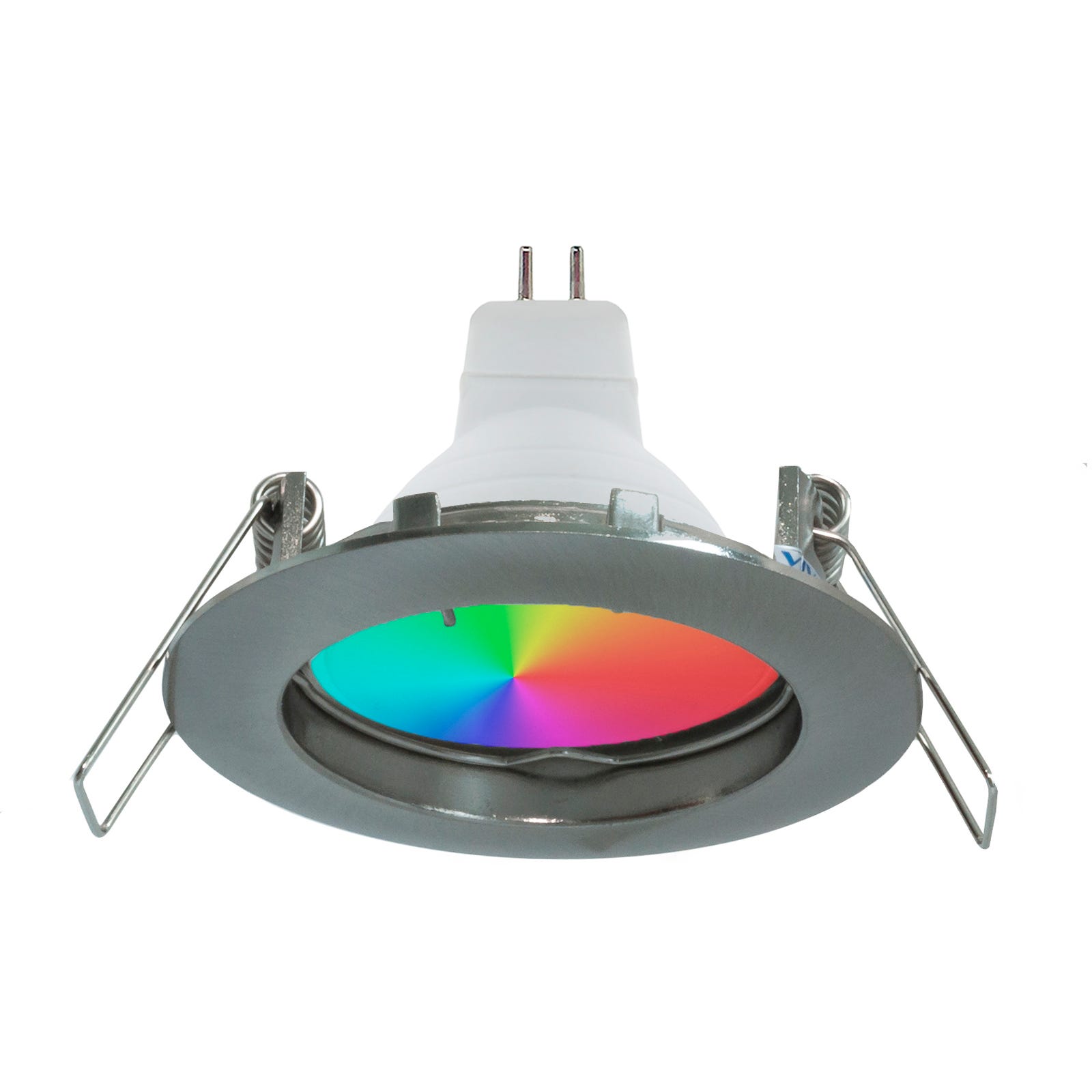 Faretto LED RGB 6W multicolore 12V incasso 6cm tondo RGBW effetti luce  colorata barca camper SILVER-LUCE RGBW 6000K