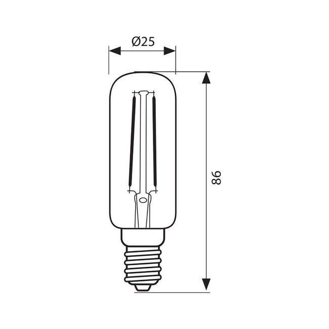 Lampadina mini lampada LED attacco piccolo E14 3W vetro resa 30W