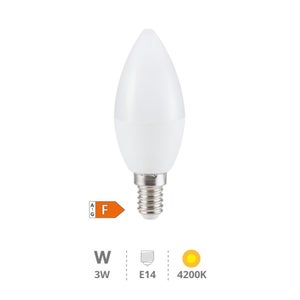Ampoule à incandescence LED E14 dimmable pointe bougie opaline 3W 250 lm  2350K