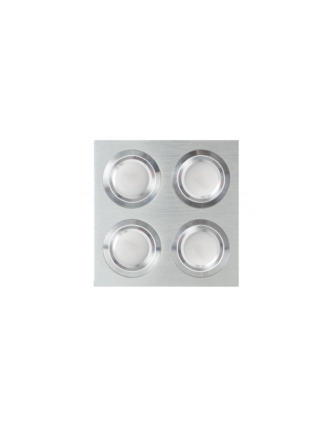 Fab 096684010 plafon foco empotrar aluminio cromo 4xg10 incluida 24w 4000k 2400lm 17 5x17 5x2 androide