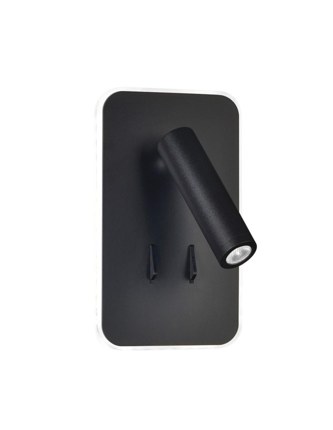 Aplique de pared de pared LED 11W+3W Irena negro CR 4312514180