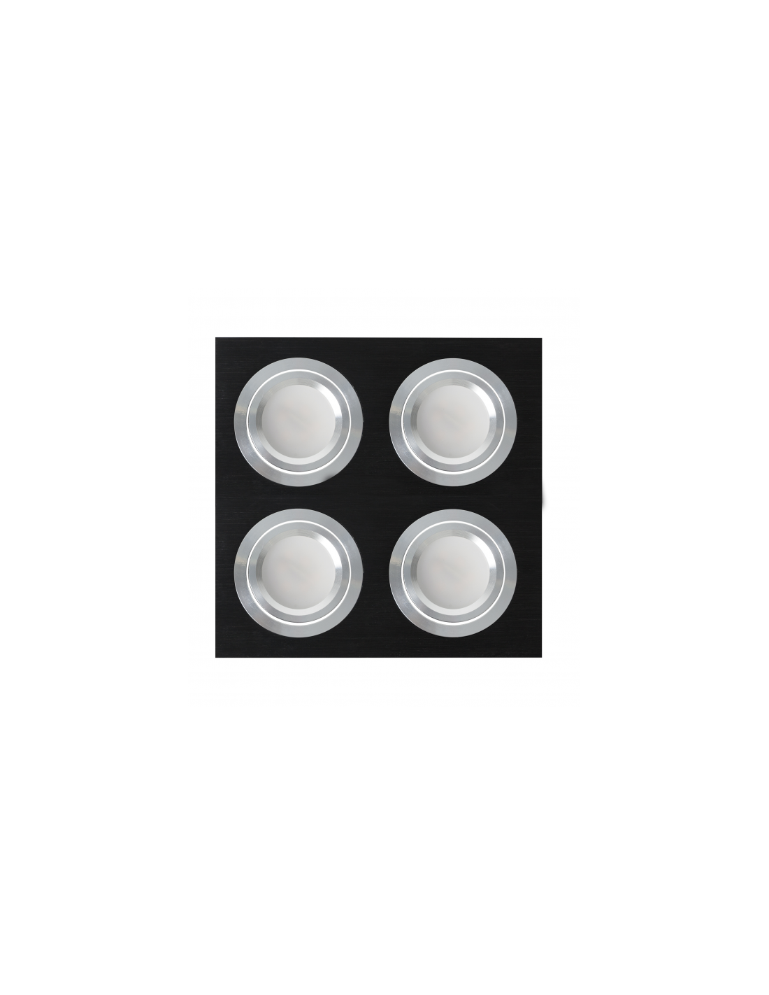 Fab 096684009 plafon foco empotrar negro cromo 4xg10 incluida 24w 4000k 2400lm 17 5x17 5x2 androide