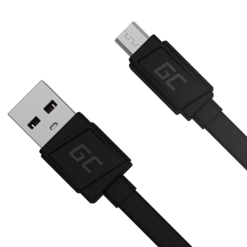 GCmatte Micro USB Cable Flat 25 cm with quick charging support Leroy