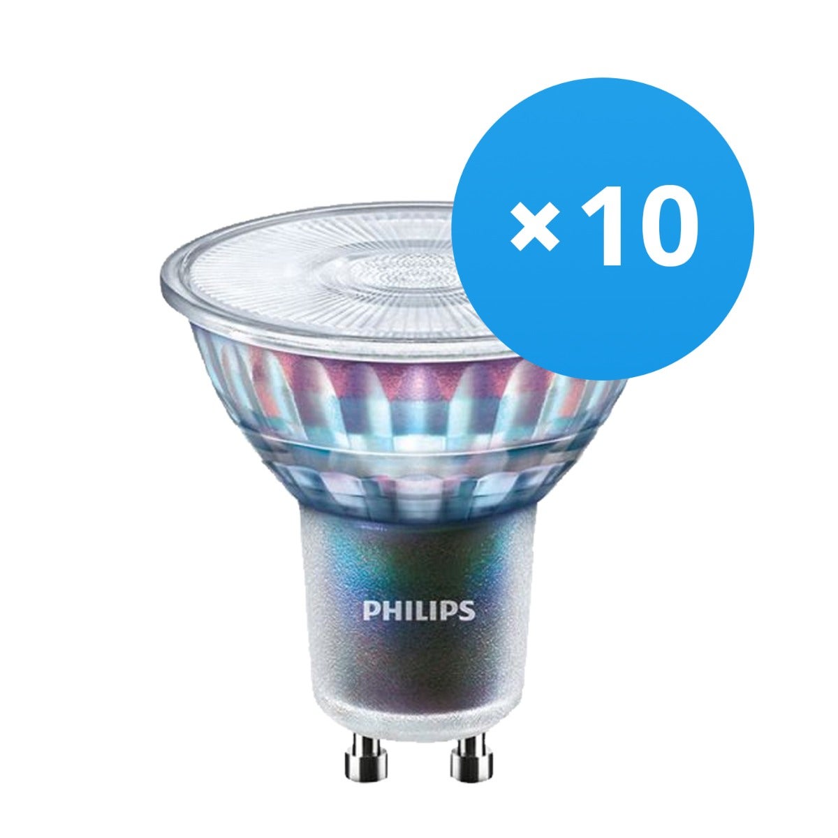 Philips MASTER Value LEDspot GU10 PAR16 4.8W 355lm 36D - 927 Blanc Très  Chaud, Meilleur rendu des couleurs - Équivalent 50W