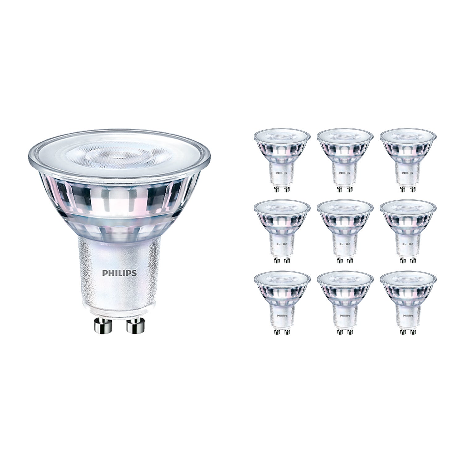 Philips Corepro LEDspot GU10 PAR16 4W 350lm 36D - 840 Blanc Froid, Équivalent 50W