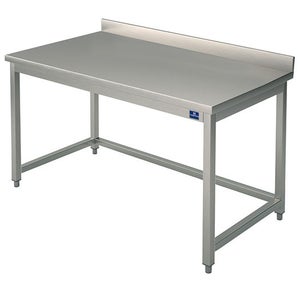 Table de travail inox avec dosseret 120 x 60 cm - DAT 120 - D17238 -  Bricolage