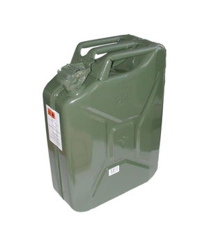 Bidon 5 litres acier armé Jerrican métal vert olive pour