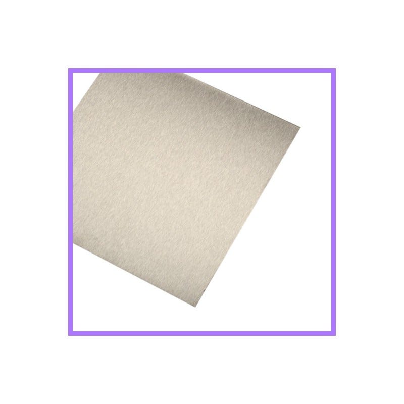 Plaque inox brossé grain 220 Dimensions : 100 x 200 cm - Epaisseur : 0,2 cm