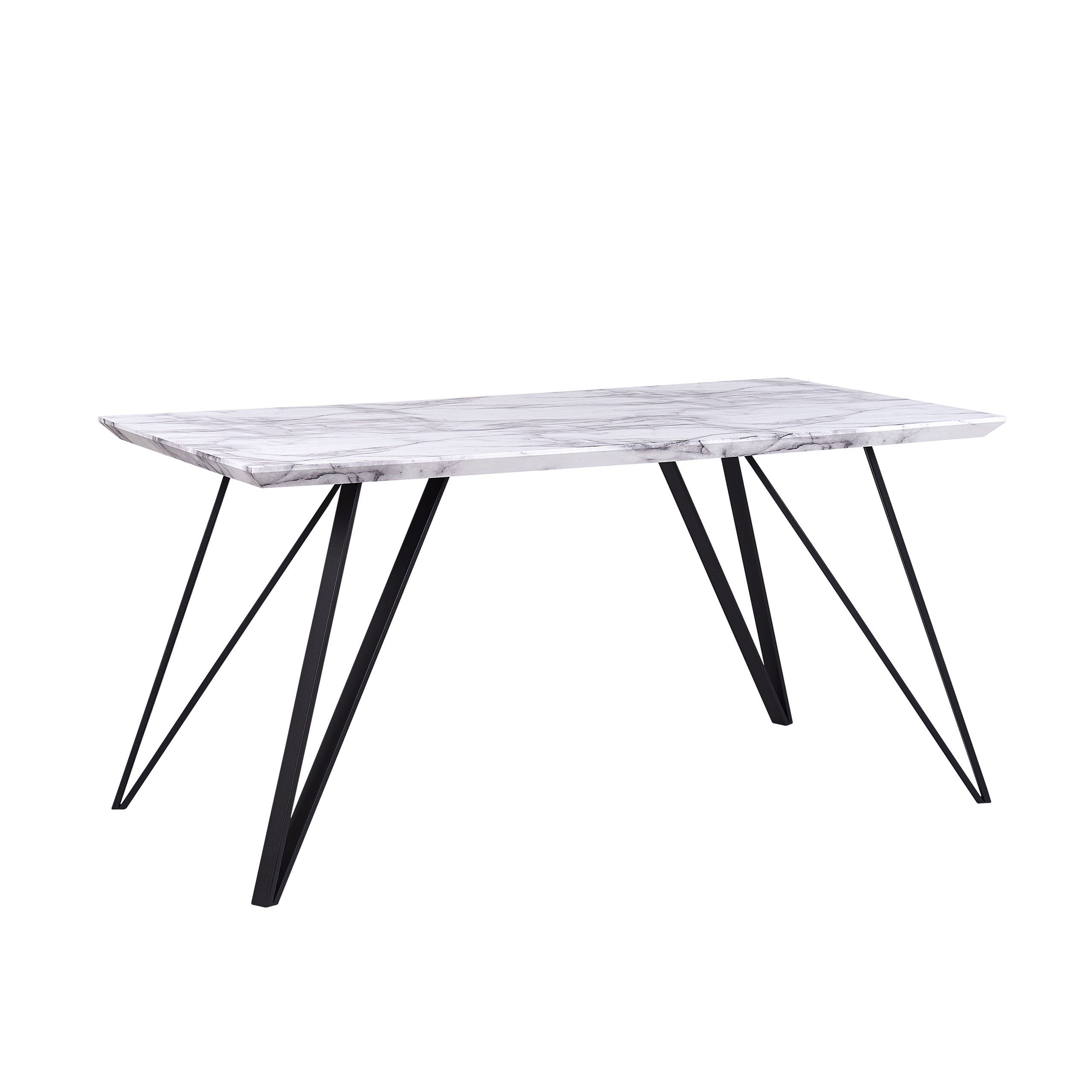 Table à manger rectangulaire en marbre pliable, table pliante