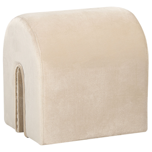 Pouf poggiapiedi 40x42x42 cm in velluto beige