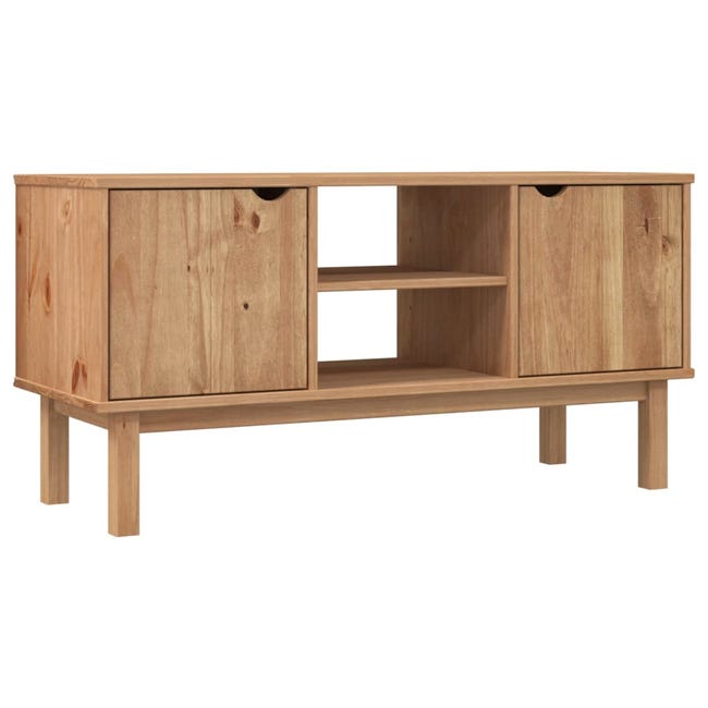 mueble tv de madera de pino maciza y metal de 120 cm Robin