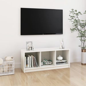 VidaXL Mobile Porta TV Bianco 156x40x40 cm in Legno Massello di Pino