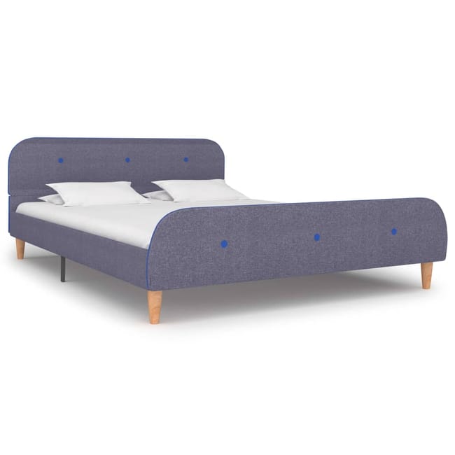 VidaXL Giroletto Grigio Scuro 120x200 Cm In Tessuto, Rete Letto, Giroletto Con Piattaforma, Giroletto Imbottito, Mobili Camera Da Letto