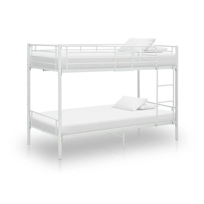 Letto a castello bianco consumato e tortora con armadio e cassetti 1264 Letto a castello bianco consumato e tortora con armadio e cassetti 1264