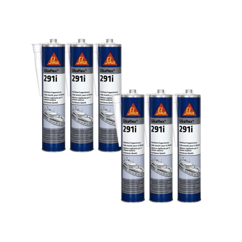 Lot De 6 Colles Mastic Marine SIKA Sikaflex 291i Blanc 300ml