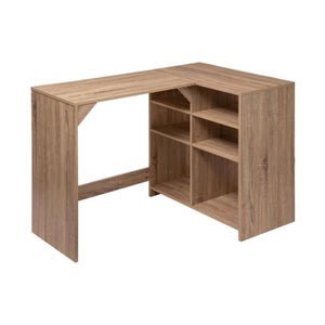 ADA - Bureau droit 4 tiroirs taille compacte - 90x50x76.5 - Bureau avec  rangement - Finition gloss - Blanc