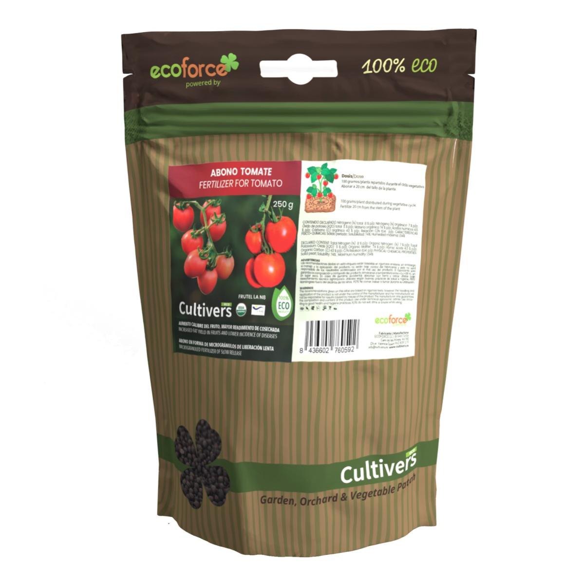 CULTIVERS Fertilizante Biológico de Tomate 250 g. Fertilizante