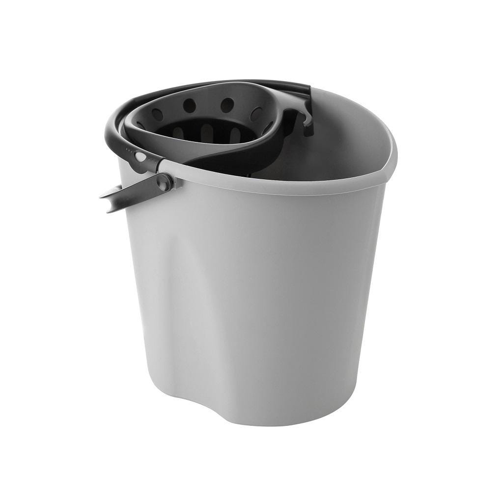 TATAY Secchio per mocio Oval ECOHOME Polipropilene Senza BPA scarico a  pressione con manici. Fatto in Spagna 100% materiale riciclato Colore  Beige.