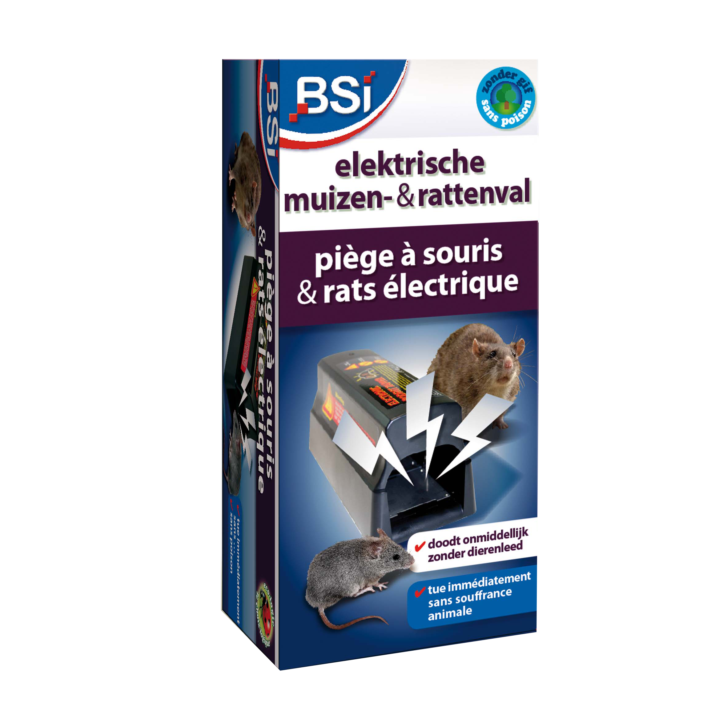 BSI - Souriciere Electrique - Piège a Souris & Rats Électrique - Tue  Immédiatement