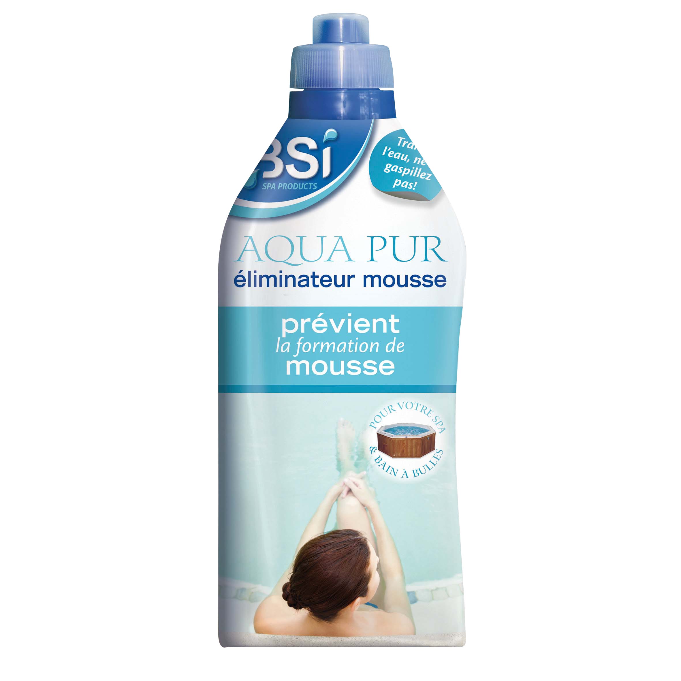 Anti mousse Spa Aqua pur. 1 l. BSI. Réf 02184