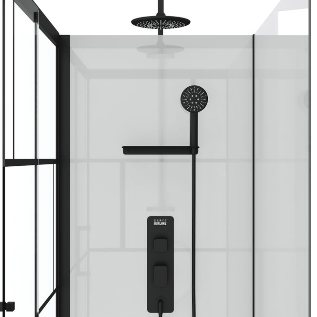 Cabine de douche complète - style industriel - 90 x 90 x 215 cm - Urban  Square - AURLANE
