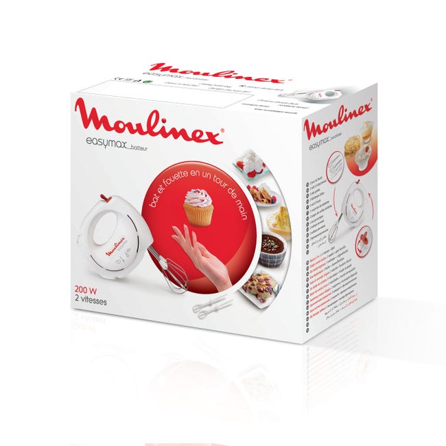 Batteur Electrique Easy Max Blanc Moulinex : achat, vente - Cuisine Addict