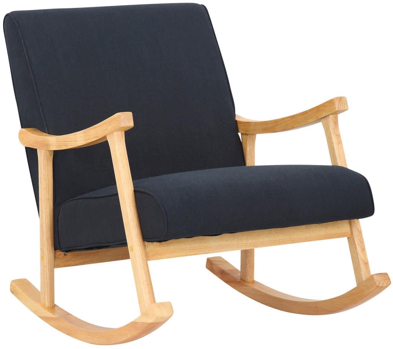 Fauteuil à bascule scandinave, rocking chair avec accoudoirs, dossier Fauteuil à bascule scandinave, rocking chair avec accoudoirs, dossier