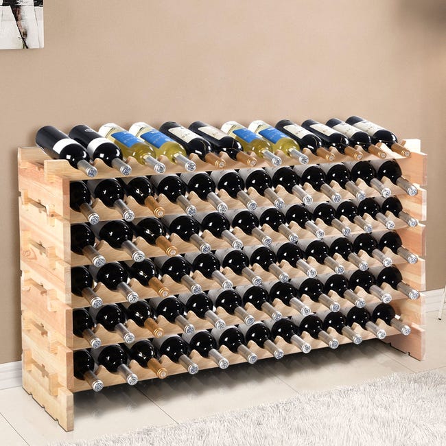 Casier à vin design industriel étagère à bouteilles 9 bouteilles