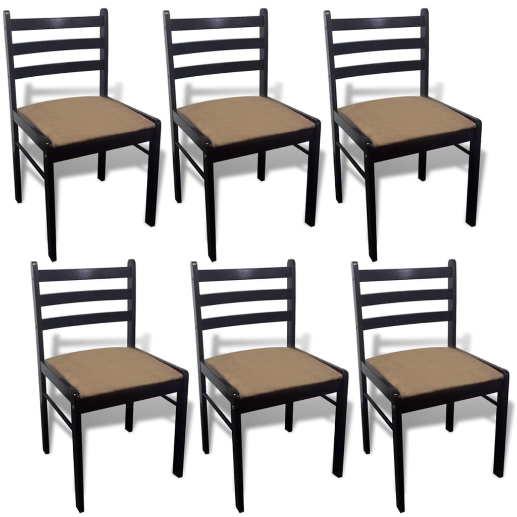 Decoshop26 - Lot de 6 chaises de salle à manger cuisine design scandinave  velours noir CDS022735 - Chaises - Rue du Commerce