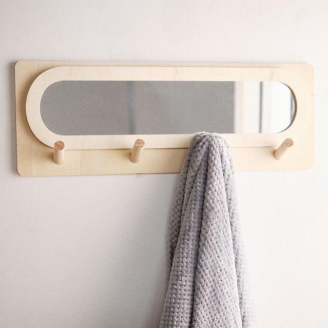 Appendiabiti Con Specchio LARFOEK - 11 Scomparti Aperti E 3 Ganci Per Ingresso E Camera