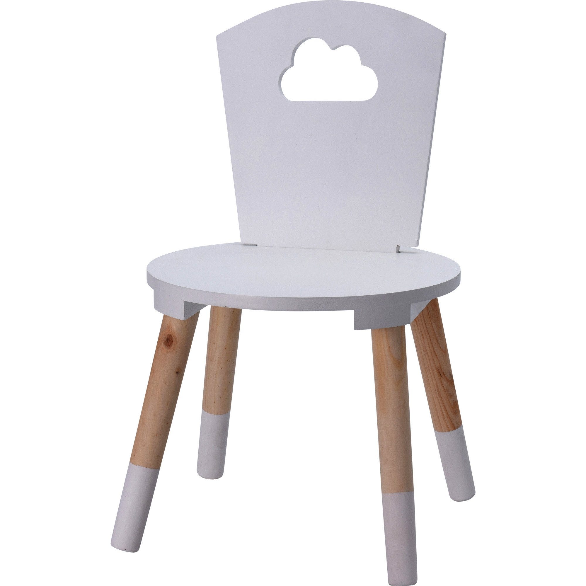 Chaise enfant, bois, blanc, Home Styling Collection