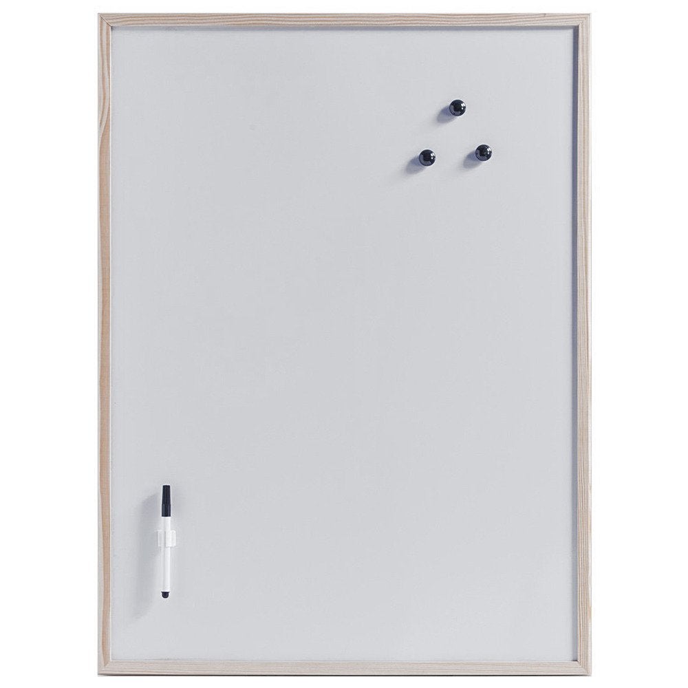 STYLER Tableau mémo magnétique - Tableau magnétique pour écrire - Verre -  Aspect bois - Format 30 x 30 ou 30 x 60 cm - Wood, L (30 x 60 cm) :  : Fournitures de bureau
