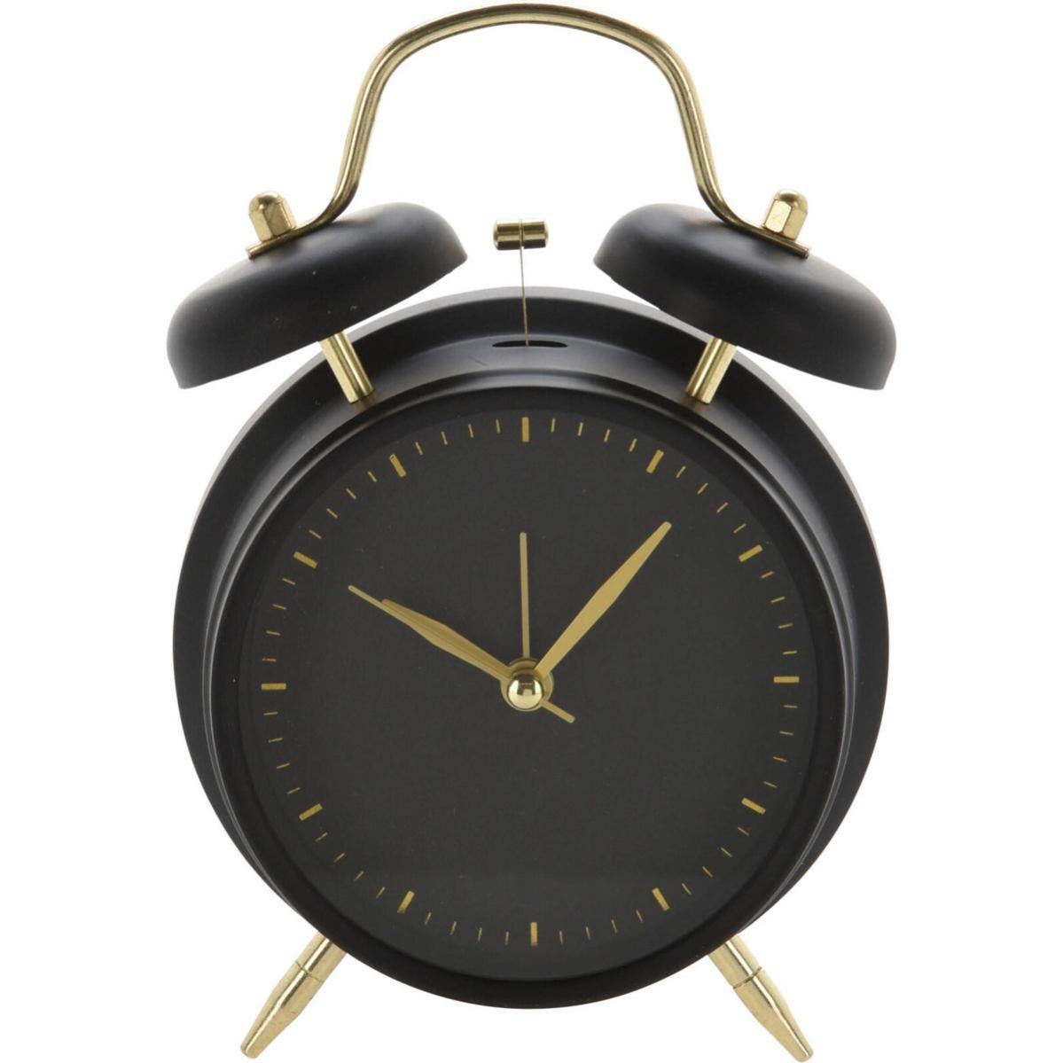 Réveil Oscillant Silencieux En Métal 7,6 Cm - Design élégant Sans Tic-tac - Pile AA Non Fournie - Blanc
