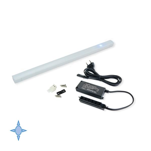 Emuca aplique led 550 mm sensor táctil luz blanca fría aluminio y plástico