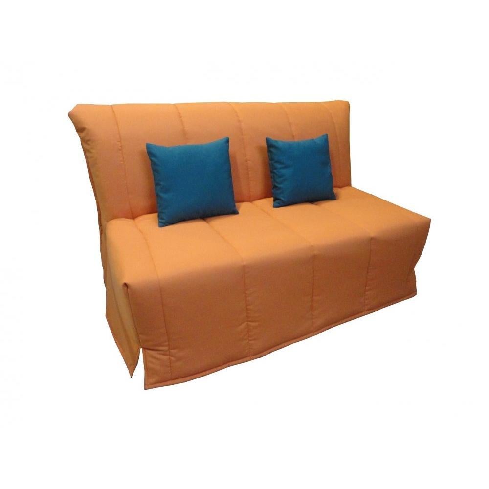 Canapé BZ Convertible FLO Orange 160*200cm Matelas Confort BULTEX ...