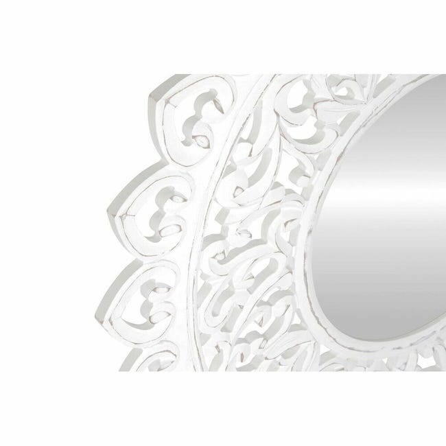 Espejo de pared DKD Home Decor Cristal Blanco Mandala Madera MDF x 2,5 x 90 cm) | Leroy Merlin
