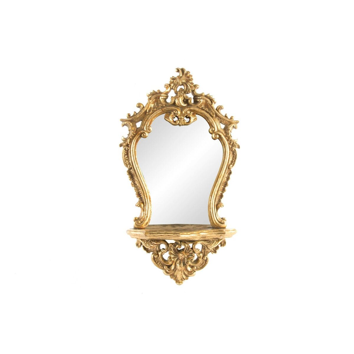 Specchio da parete DKD Home Decor Specchio Dorato Resina (38 x 13 x 68 cm)