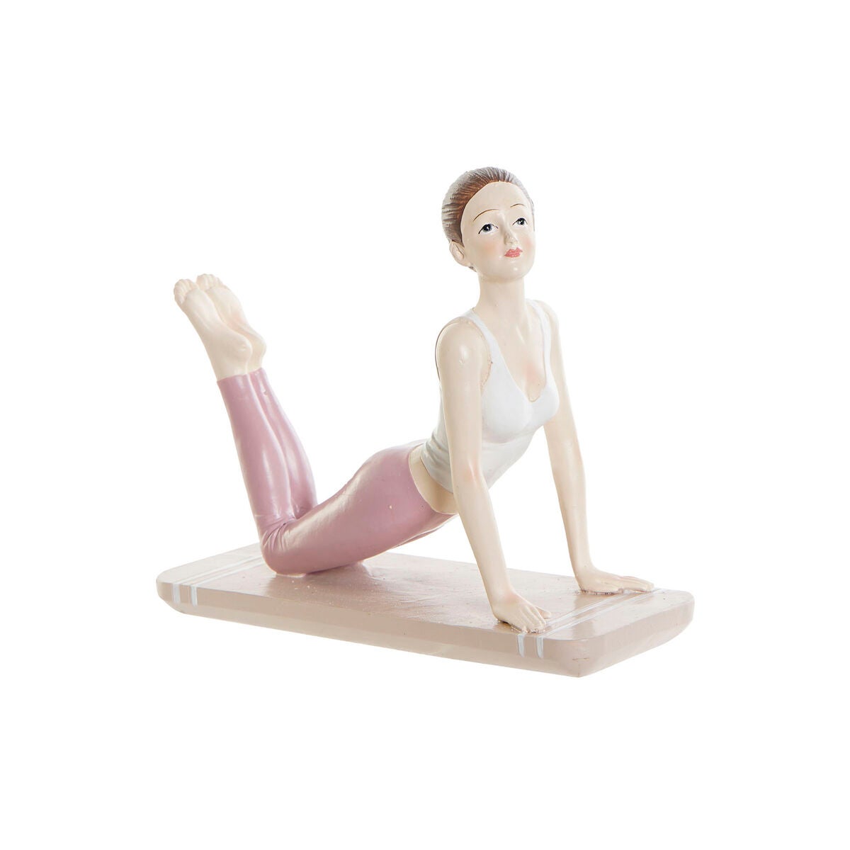 Figura decorativa dkd home decor 16 x 6 x 13 cm scandi rosa yoga