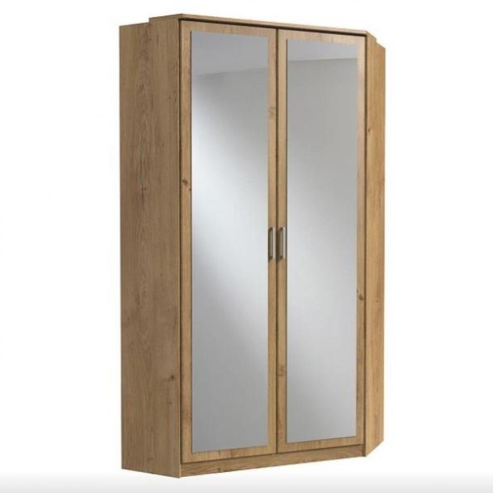 Armoire rangement angle LAVAL chêne 2 portes miroirs Leroy Merlin