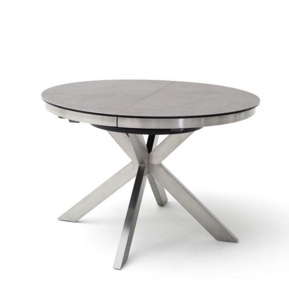 Table haute sur pince ronde finition gris
