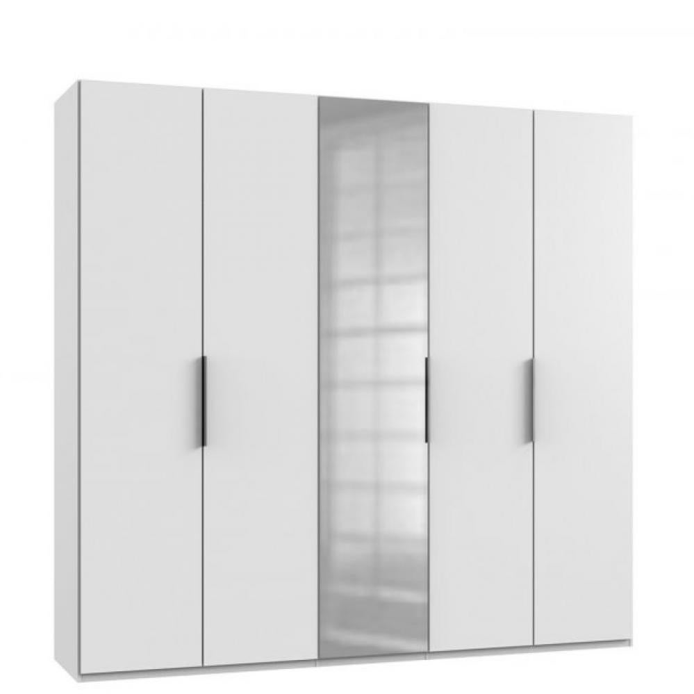 Armoire de rangement LISBETH 4 portes blanc 1 miroir 250 x 236 cm hauteur Leroy Merlin