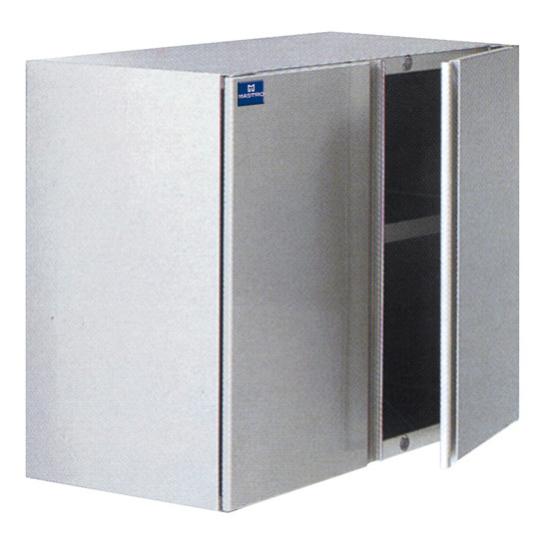 Armoire Murale Inox avec Porte Battante et Étagère Intermédiaire