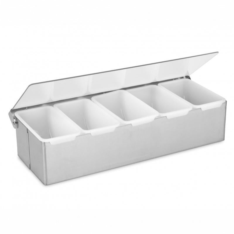 Boîte Ingrédients 6 Compartiments Boîte épices Inox 6