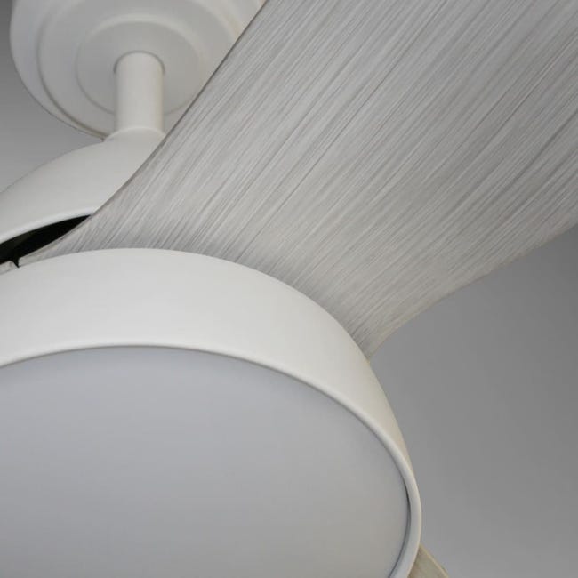 Ventilador de techo silencioso luz LED 24w Mary moderno marrón con  temporizador y mando ø115cm