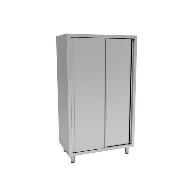 Armoire Haute Inox de Rangement Portes Coulissantes P 700 x H 1800 mm