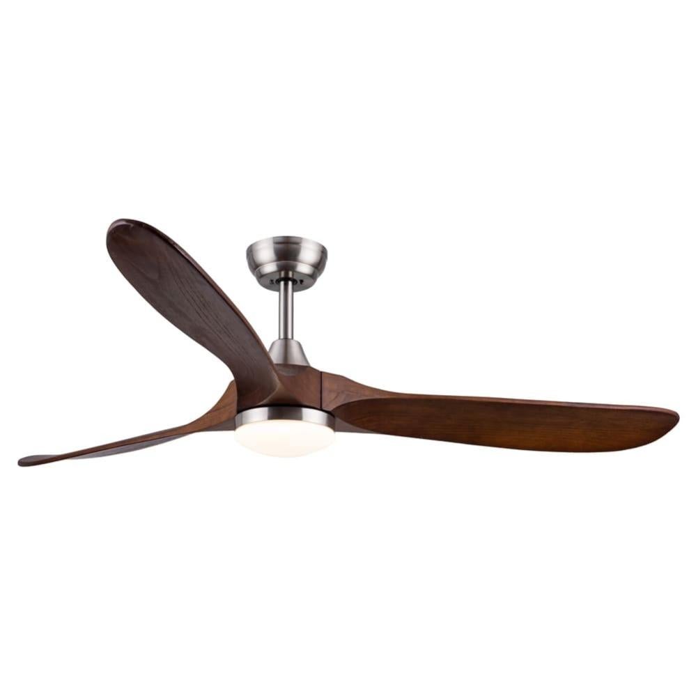 Ventilatore da soffitto con luce LED in finitura bianca e trasparente 132 cm Tiga Forlight